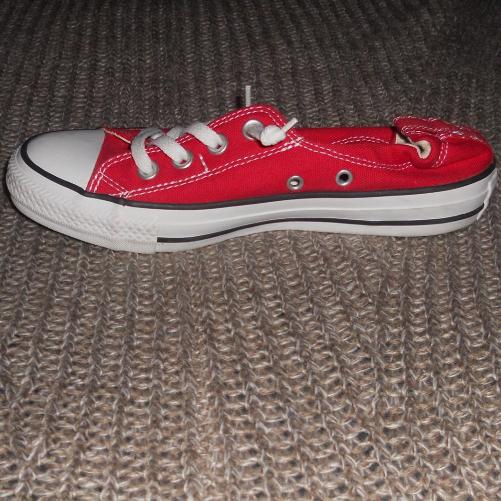 Converse Red and White Women's Sneakers - Picture 10 of 14